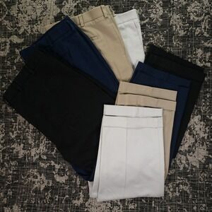 Roundtree Yorke Mens Travel Smart Pants Slacks 44x32 Classic Fit Lot of 4 Colors